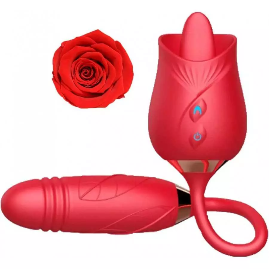 Rose Sex Stimulator for Women Rose Sex Toy for Women Clitoral Sucking and Licking Stimulator G-Spot Vibrator with 10 Modes Adult