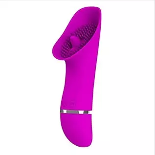 Clitoris Wearable Couple Vibrator with Tongue Licking 10 Vibrations Rechargeable Nipple Stimulator Adult Sex Toy Female Masturba