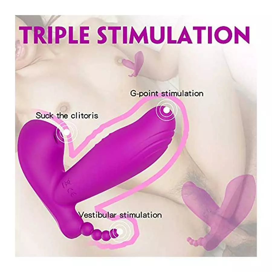 Wireless Remote Control G Spot Clit Sucker Adult Sex Toy with 10 Vibration Clitoris Stimulator Couple Dildo Panties Vibrator Fem