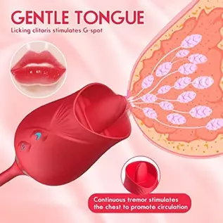 Rose Toy for Woman, Clitoral Nipple Stimulator-G spot Vibrator with 10 Sucking Modes, Vibrating Personal Massager Rose Vibrator Rose Toy for Woman, Clitoral Nipple Stimulator-G spot Vibrator with 10 Sucking Modes, Vibrating Personal Massager Rose Vibrator