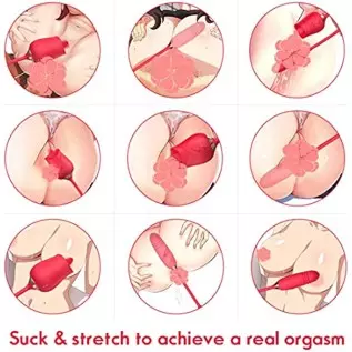 Rose Toy for Woman, Clitoral Nipple Stimulator-G spot Vibrator with 10 Sucking Modes, Vibrating Personal Massager Rose Vibrator Rose Toy for Woman, Clitoral Nipple Stimulator-G spot Vibrator with 10 Sucking Modes, Vibrating Personal Massager Rose Vibrator