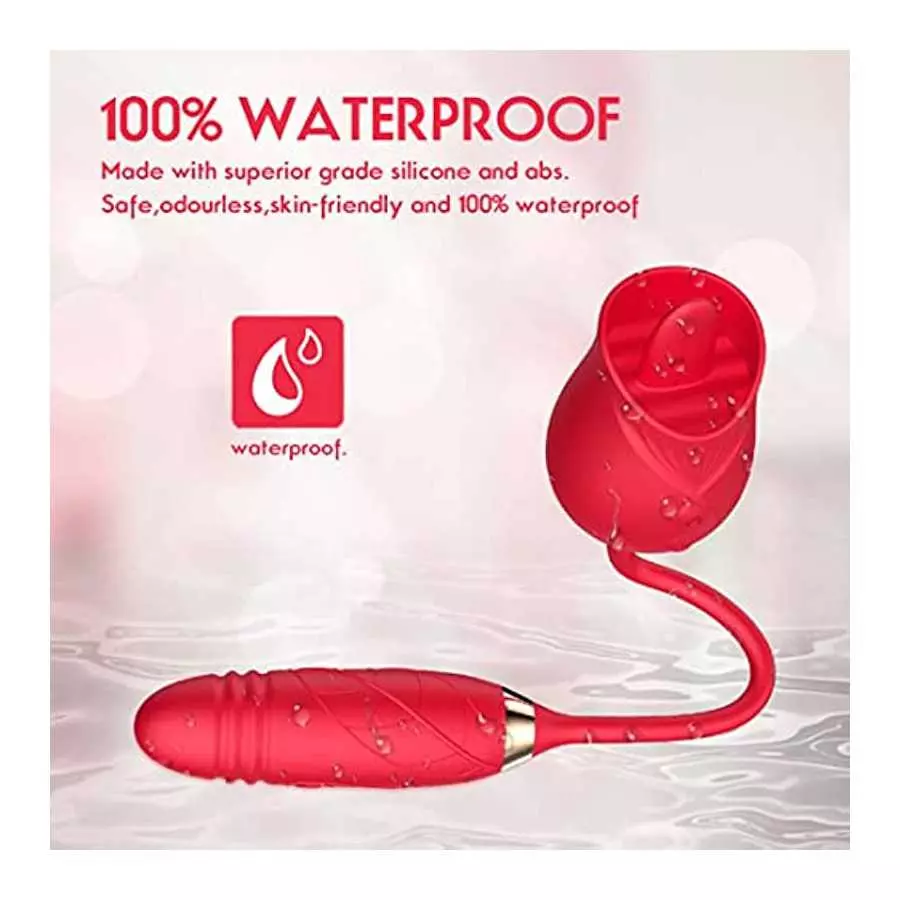 Rose Toy for Woman, Clitoral Nipple Stimulator-G spot Vibrator with 10 Sucking Modes, Vibrating Personal Massager Rose Vibrator 
