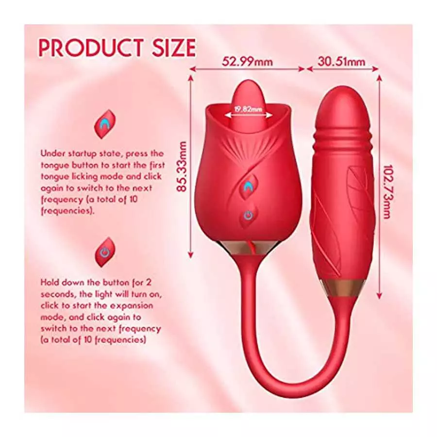 Rose Toy for Woman, Clitoral Nipple Stimulator-G spot Vibrator with 10 Sucking Modes, Vibrating Personal Massager Rose Vibrator 