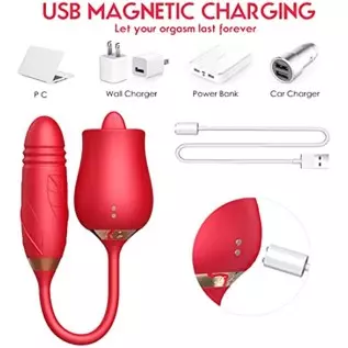 Rose Toy for Woman, Clitoral Nipple Stimulator-G spot Vibrator with 10 Sucking Modes, Vibrating Personal Massager Rose Vibrator Rose Toy for Woman, Clitoral Nipple Stimulator-G spot Vibrator with 10 Sucking Modes, Vibrating Personal Massager Rose Vibrator