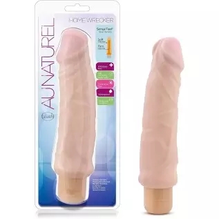 6k - 9 Inch Long 1.8" Thick Ultra Soft Sensa Feel Dual Density Vibrating Dildo - IPX7 Waterproof - Multi Speed Realistic Vibr