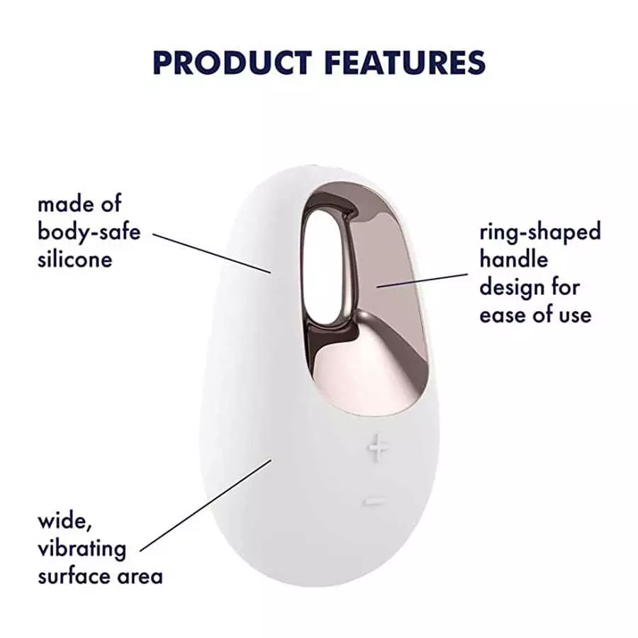 Satisfyer White Temptation Lay-On Vibrator - Powerful Vibrating Clitoral Stimulator, Personal Massager for Stimulation of Clitor