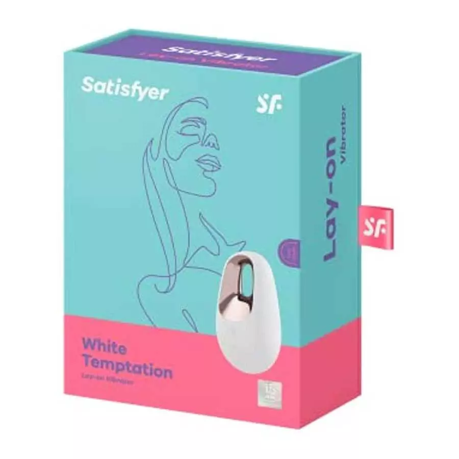 Satisfyer White Temptation Lay-On Vibrator - Powerful Vibrating Clitoral Stimulator, Personal Massager for Stimulation of Clitor