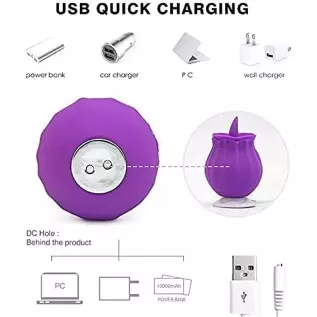 Rose Toy for Women -Rose Sex Toy with Tongue Licking Vibrator for Women G spot Nipple Stimulation, Rechargeable Vibrating Machin Rose Toy for Women -Rose Sex Toy with Tongue Licking Vibrator for Women G spot Nipple Stimulation, Rechargeable Vibrating Machin