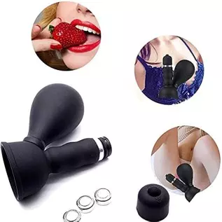 1 Pair Set Nipple Sucker Sexual Pleasure Rose Toy Female Sexual Rose Adult Toy Female Couple - Black, Strong Tongue Suction