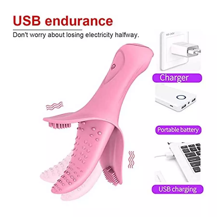 Healifty Tongue Licks Vibrator Vagina Sucking Massager Vibrator Clitorial Sex Stimulator Massager Oral Tongue Vagina Massager Wo