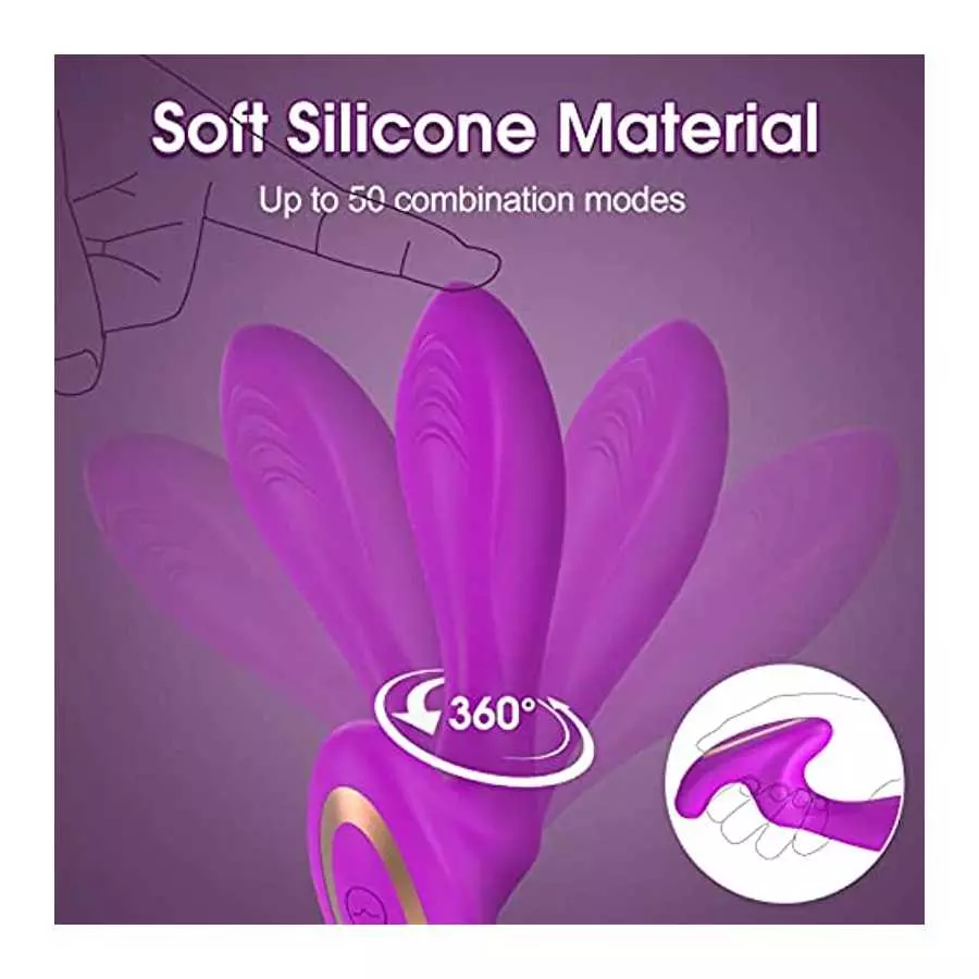 Clitoral G Spot Vibrator for Woman,Clitoral Flapping Dildo Sex Stimulator with 5 Tapping & 10 Vibration Modes Rose Toy,Adult Sex