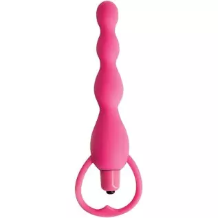 Climax Silicone Vibrating Bum Beads, Purple