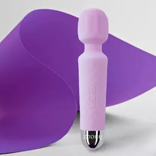 Rechargeable Personal Wand Massager - Quiet & Waterproof - 20 Patterns & 8 Speeds - Travel Bag Included - Men & Women - Perfect 