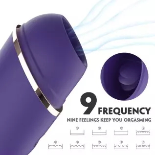 Fantasy Lover French KISS Rechargeable Silicon Tongue Clitoral Fluttering Suction Vibration Wand G-Spot Vibrator Stimulator Suck