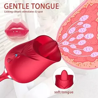 Rose Toy Vibrator for Women, Tongue Licking Vibrator, G Spot Rose Vibrator, Clitoral Vibrator, Dildo Stimulator Vaginal and Anal Rose Toy Vibrator for Women, Tongue Licking Vibrator, G Spot Rose Vibrator, Clitoral Vibrator, Dildo Stimulator Vaginal and Anal