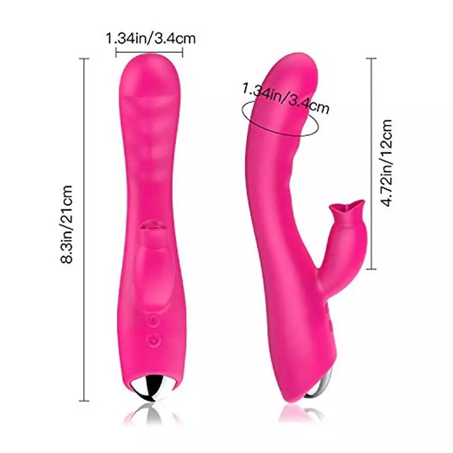 Vibrating Vibrator Rose Clitorial Thrusting Tongue Pleasure Heating Soft Waterproof Toy for Women Sucking Sucker Silent Cordless