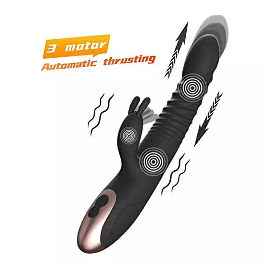 Rabbit Vibrator Dildo for Women Vaginal Health,G Spot Vibrators with Bunny Ears, Waterproof Clitorals Stimulator Adult Toys for 