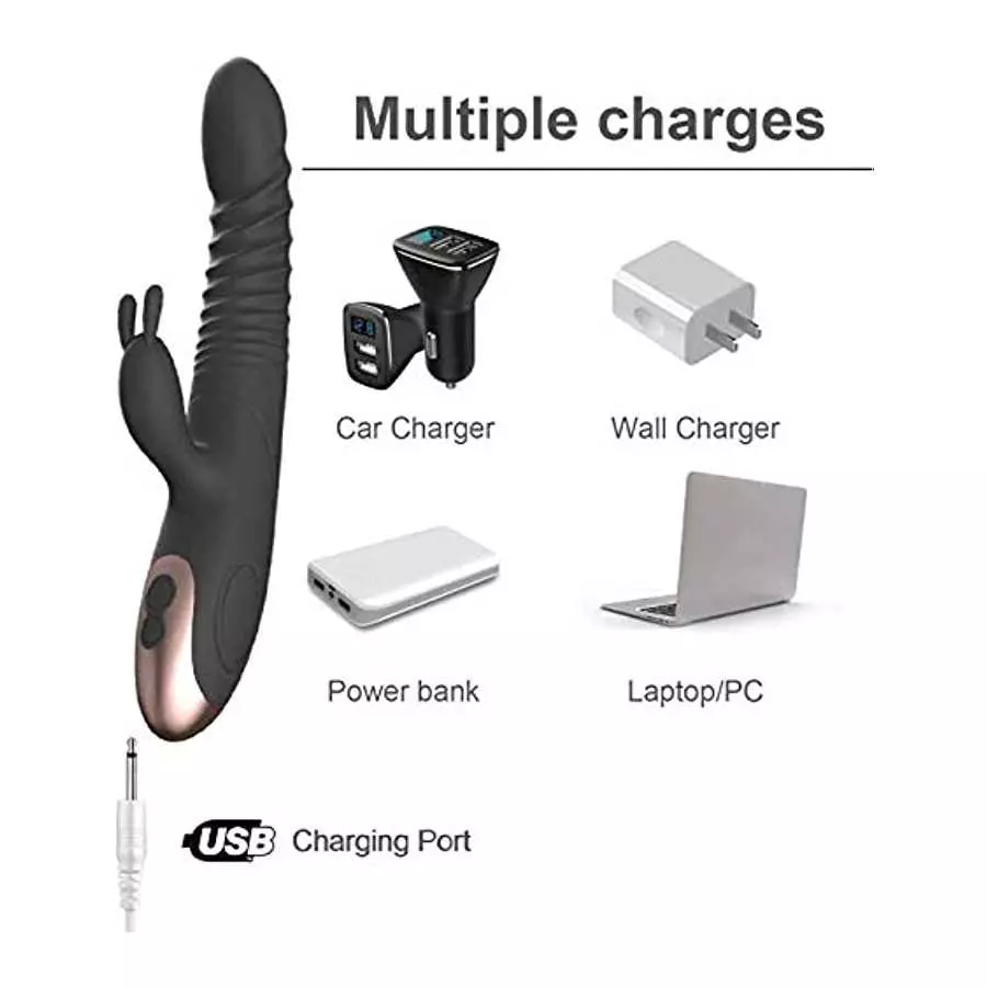 Rabbit Vibrator Dildo for Women Vaginal Health,G Spot Vibrators with Bunny Ears, Waterproof Clitorals Stimulator Adult Toys for 