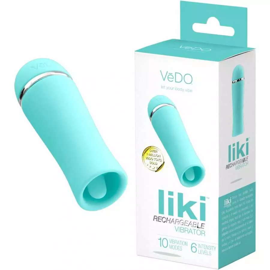 VeDO LIKI Rechargeable Flicker Clitoral Vibrator Sex Toy for Women (Tease Me Turquoise) VeDO LIKI Rechargeable Flicker Clitoral Vibrator Sex Toy for Women (Tease Me Turquoise)