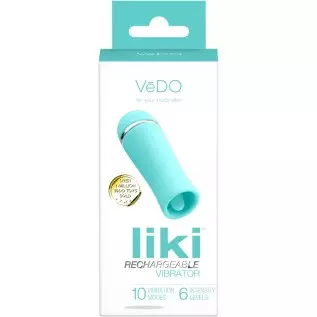 VeDO LIKI Rechargeable Flicker Clitoral Vibrator Sex Toy for Women (Tease Me Turquoise) VeDO LIKI Rechargeable Flicker Clitoral Vibrator Sex Toy for Women (Tease Me Turquoise)