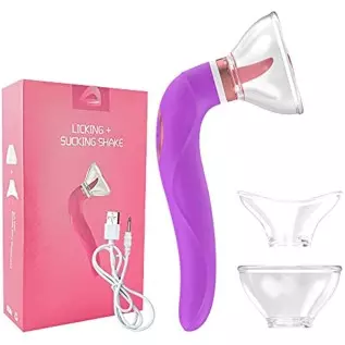 G Spot Tongue Sucking Licking Vibrator with 8 Suction Modes & 10 Tail Vibration Modes & 5 Licking Modes, Sex Toy for Women Oral 