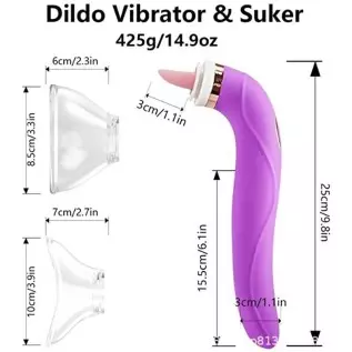G Spot Tongue Sucking Licking Vibrator with 8 Suction Modes & 10 Tail Vibration Modes & 5 Licking Modes, Sex Toy for Women Oral G Spot Tongue Sucking Licking Vibrator with 8 Suction Modes & 10 Tail Vibration Modes & 5 Licking Modes, Sex Toy for Women Oral