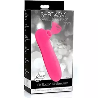 Shegasm Travel Sidekick 10X Suction Clit Stimulator, Pink, (AG780) Shegasm Travel Sidekick 10X Suction Clit Stimulator, Pink, (AG780)