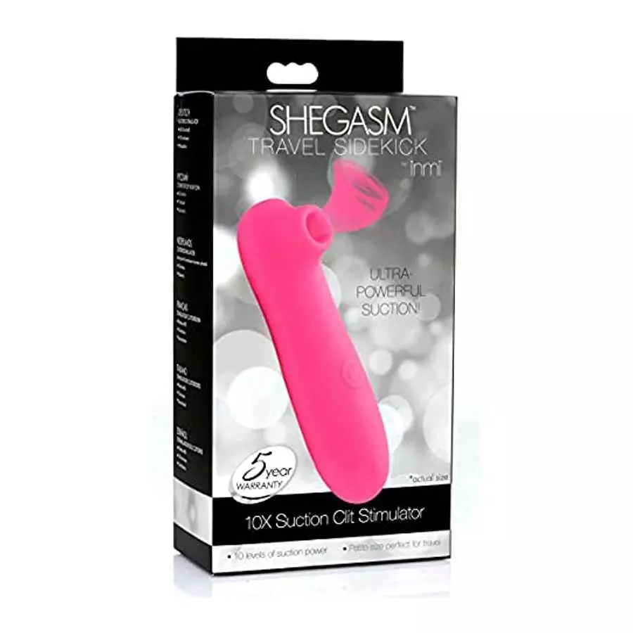 Shegasm Travel Sidekick 10X Suction Clit Stimulator, Pink, (AG780)