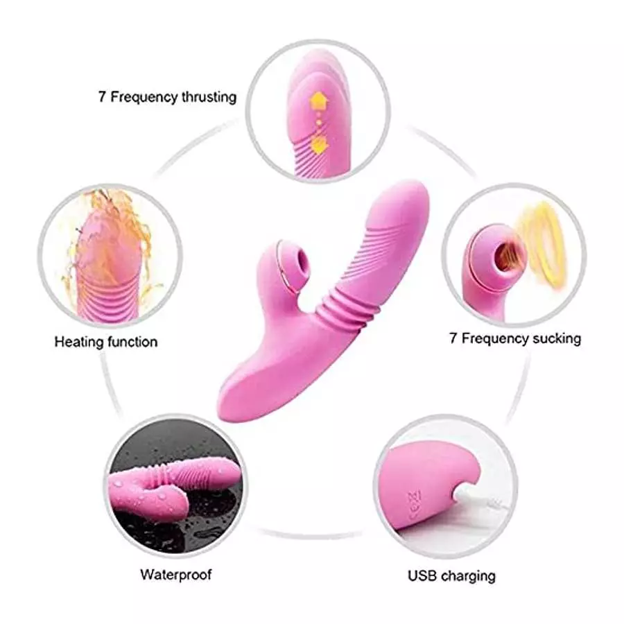 Female Rose Toys, Clitoral high Frequency and Tongue Licking G-spot Rose Vibrator, Nipple Clitoral Massager Tongue Licking Stimu