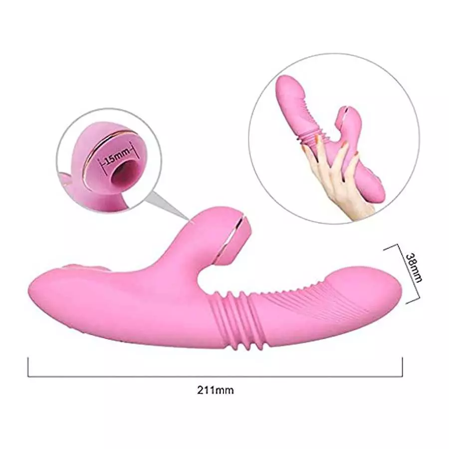 Female Rose Toys, Clitoral high Frequency and Tongue Licking G-spot Rose Vibrator, Nipple Clitoral Massager Tongue Licking Stimu