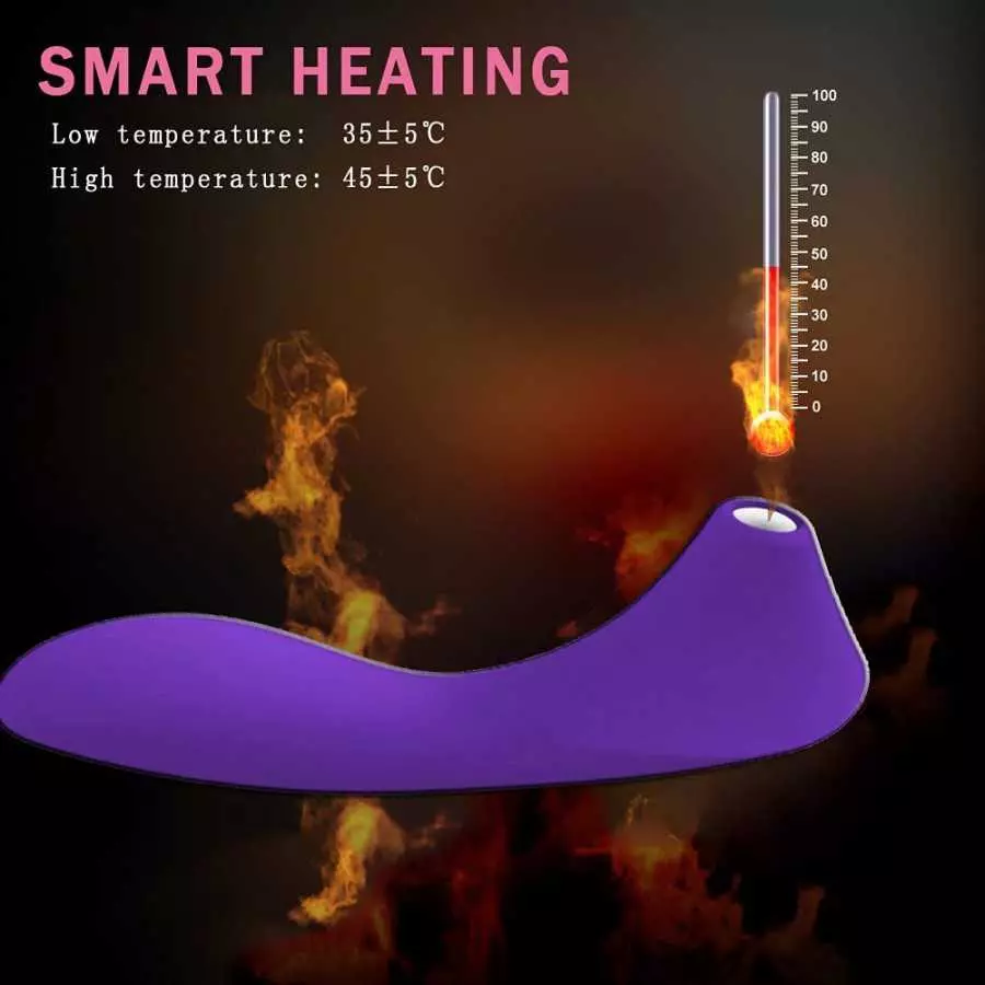 ANANSM Clitoral Sucking Vibrator for Women, Clit Sucker with 2 Modes Heating 7 Modes Vibrating Saterproof Rechargeable Nipple St