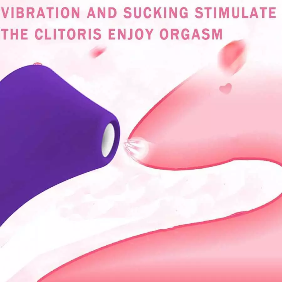 ANANSM Clitoral Sucking Vibrator for Women, Clit Sucker with 2 Modes Heating 7 Modes Vibrating Saterproof Rechargeable Nipple St