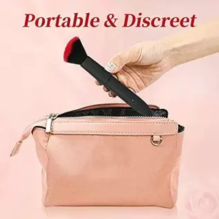 Pearlsvibe Bullet Vibrator, Makeup Brush Toy for Precision Clitoral Stimulation with 10 Vibration Modes, G Spot Vibrator Mini Ni