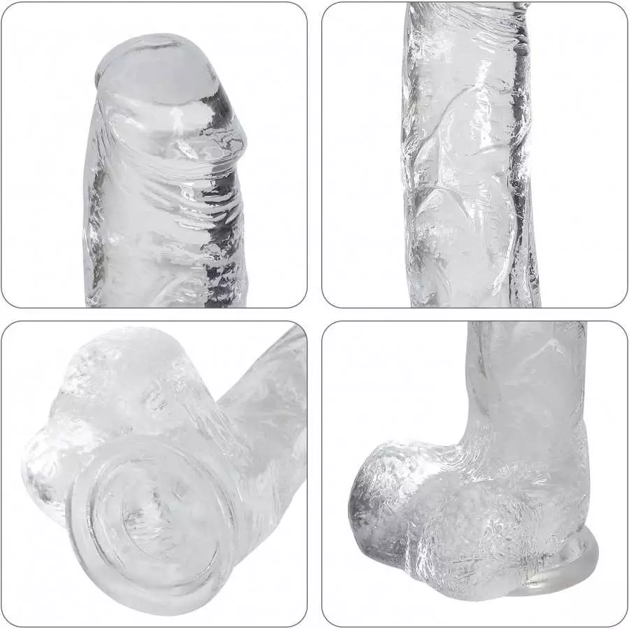 Suction Cup Realistic Dildos 8.3 Inch - Silicone Fake Penis Adult Sex Toys for Women Pleasure, Lifelike Like Real Skin Feel, Smo