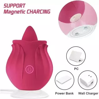 Rose Sex Toy for Woman - Rose Vibrator Pleasure Rose Sex Toy Clit Sucker Adult Sensory Toys Clitoral Stimulator with 10 Vibratin