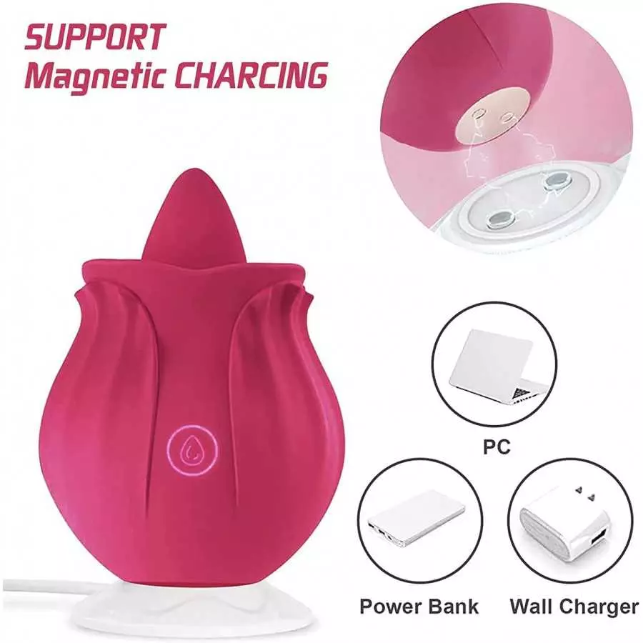 Rose Sex Toy for Woman - Rose Vibrator Pleasure Rose Sex Toy Clit Sucker Adult Sensory Toys Clitoral Stimulator with 10 Vibratin