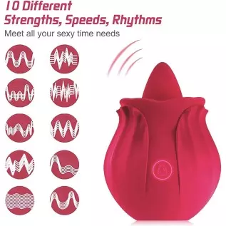 Rose Sex Toy for Woman - Rose Vibrator Pleasure Rose Sex Toy Clit Sucker Adult Sensory Toys Clitoral Stimulator with 10 Vibratin
