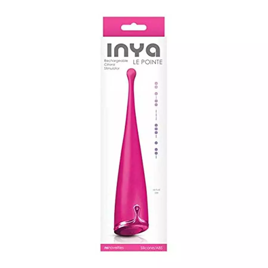 Inya - Le Pointe - Silicone Clitoral Stimulator Vibrator - Womens Multi-Functional Sextoy - Pink