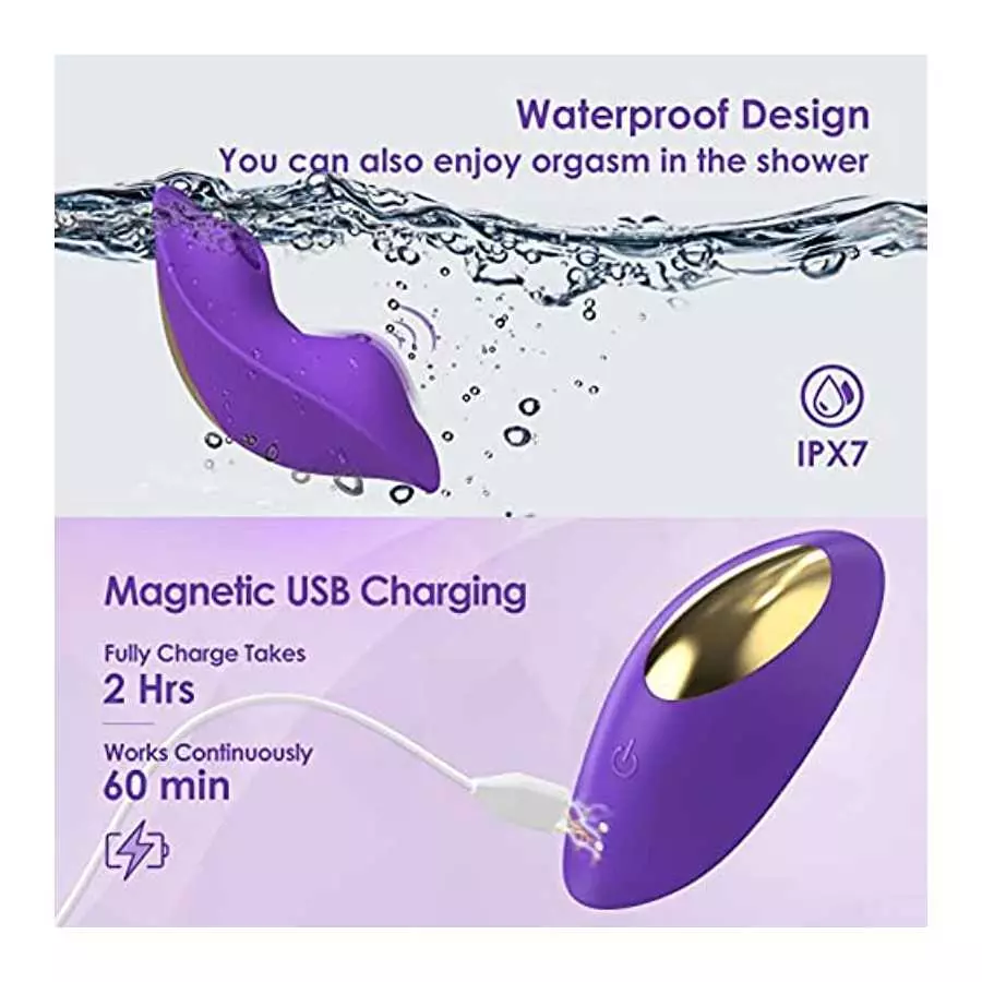 Adult Sex Toys for Woman Pleasure, 9 Flapping Wearable Penty Vibrator with APP & Remote Control, Butterfly Vibrating Panties for