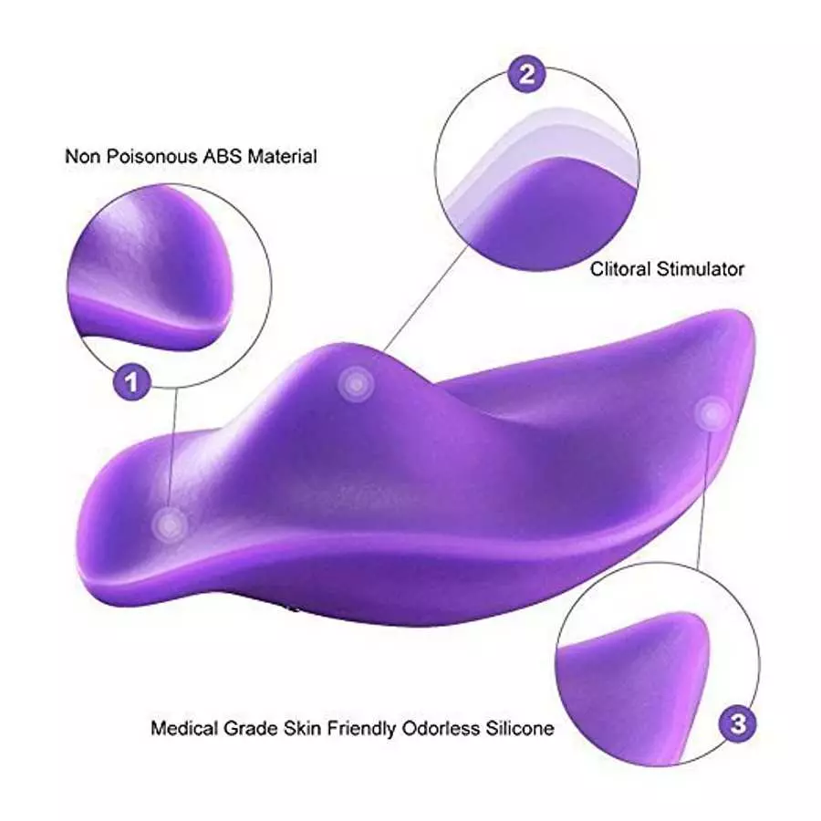 Qieaut Wearable Wireless Remote Control Clitoral Stimulation Panty Vibrator, Rechargeable Waterproof Portable Vagina Clit Anal S