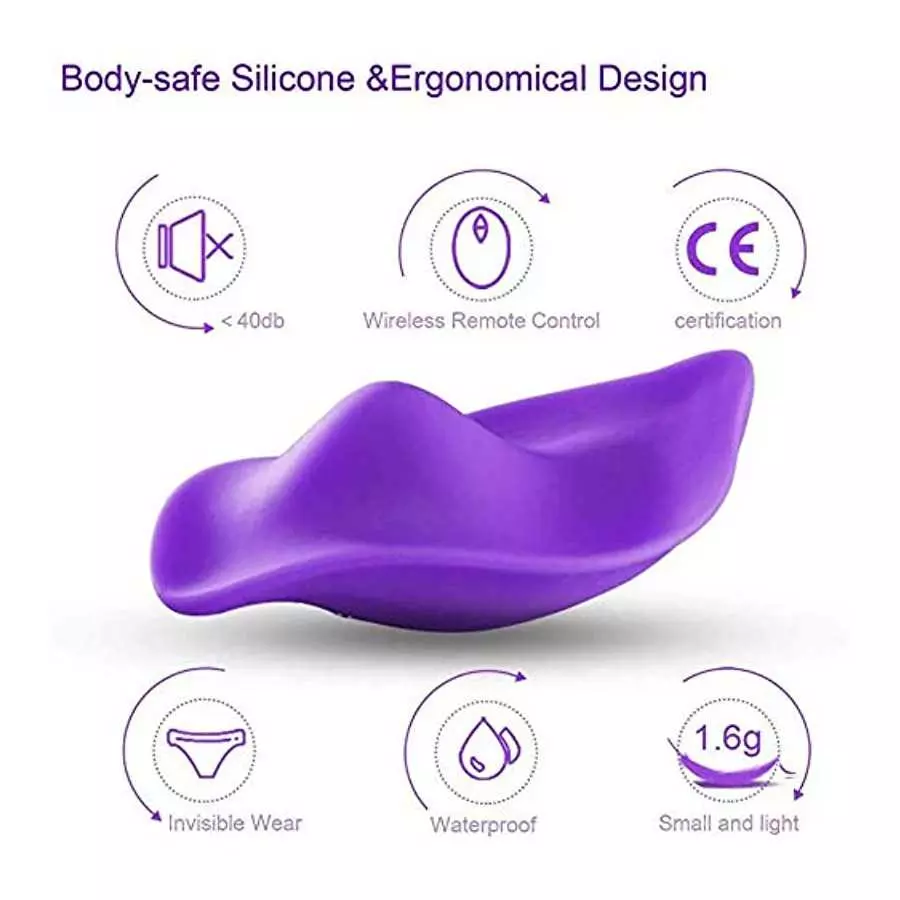 Qieaut Wearable Wireless Remote Control Clitoral Stimulation Panty Vibrator, Rechargeable Waterproof Portable Vagina Clit Anal S