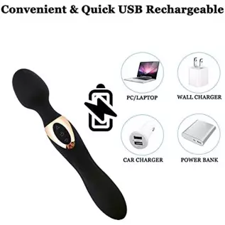 LESEOX G-Spot Clitoral Vibrator for Women, Double Heads Dildo Stimulator for Clitoris Vagina Nipples Anal Orgasm, Dual Motors wi LESEOX G-Spot Clitoral Vibrator for Women, Double Heads Dildo Stimulator for Clitoris Vagina Nipples Anal Orgasm, Dual Motors wi