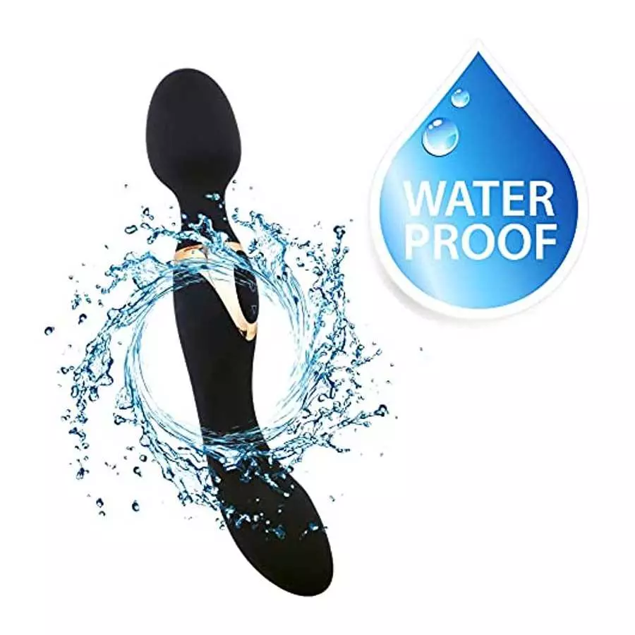 LESEOX G-Spot Clitoral Vibrator for Women, Double Heads Dildo Stimulator for Clitoris Vagina Nipples Anal Orgasm, Dual Motors wi