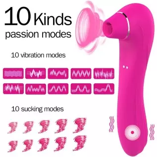 Clitoris Stimulating Vibrator - Non-Contact Clitoral Sucking Pressure-Wave Technology & Vibration, Waterproof, Rechargeable (Pur