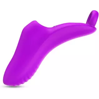 G Spot Finger Vibrator with 9 Vibration Modes，Textured Tip Clitoral Quick Orgasm Stimulation，Nipples Vagina Massagers，Rechargabl