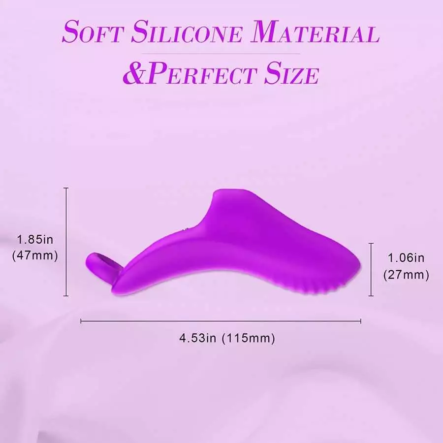 G Spot Finger Vibrator with 9 Vibration Modes，Textured Tip Clitoral Quick Orgasm Stimulation，Nipples Vagina Massagers，Rechargabl