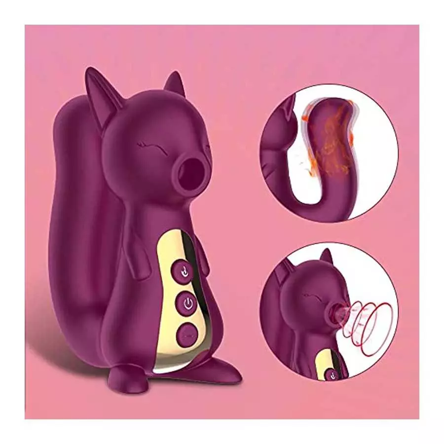 MOONA 2in1 Upgrade Stimulator for Women with 10 Suction Modes & Thrusting Modes Vibrator Dildo Adult Squirrel Sex Toys for Coupl