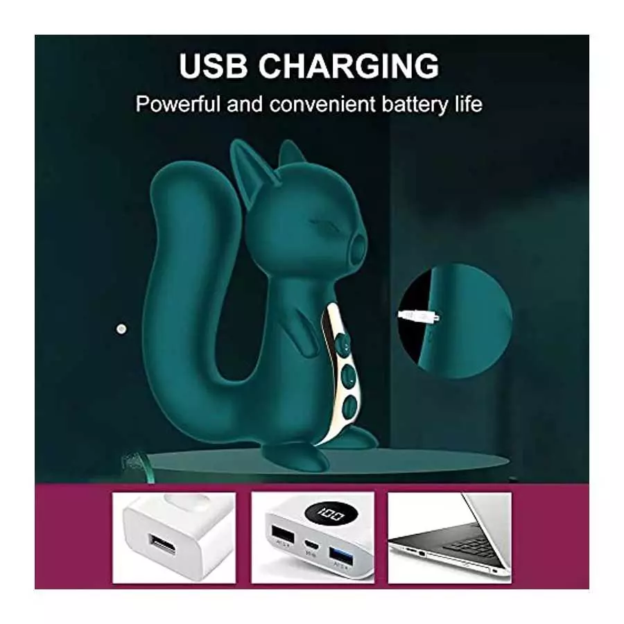 MOONA 2in1 Upgrade Stimulator for Women with 10 Suction Modes & Thrusting Modes Vibrator Dildo Adult Squirrel Sex Toys for Coupl