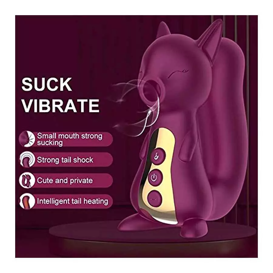 MOONA 2in1 Upgrade Stimulator for Women with 10 Suction Modes & Thrusting Modes Vibrator Dildo Adult Squirrel Sex Toys for Coupl