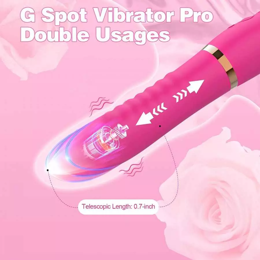 G-Spot Vibrator Realistic Dildo YIRSA Clitoral Stimulator Rabbit Vibrator with 10 Licking & Telescopic Modes, Waterproof Vagina 